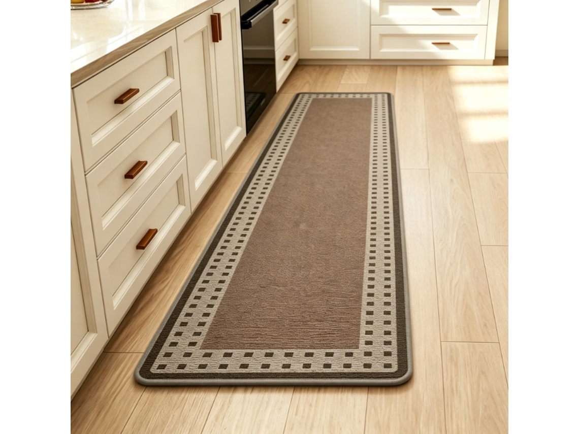 Tapete de Cozinha Antiderrapante e Absorvente, Tapete para Corredor Interno DIGITALLAB (marrom, 40x120cm)