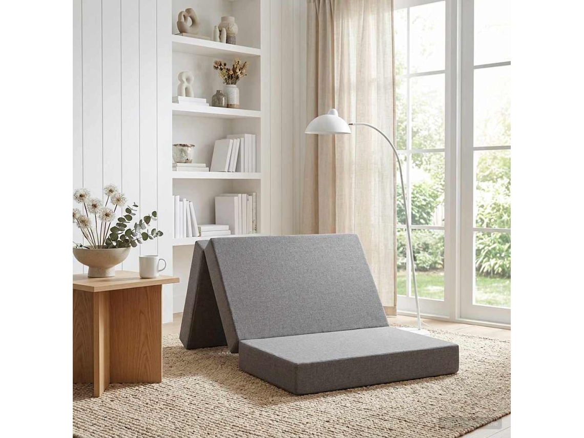 Vidaxl Sofá Cama Dobrável 100 X 67 X 45 Cm Cinzento-claro