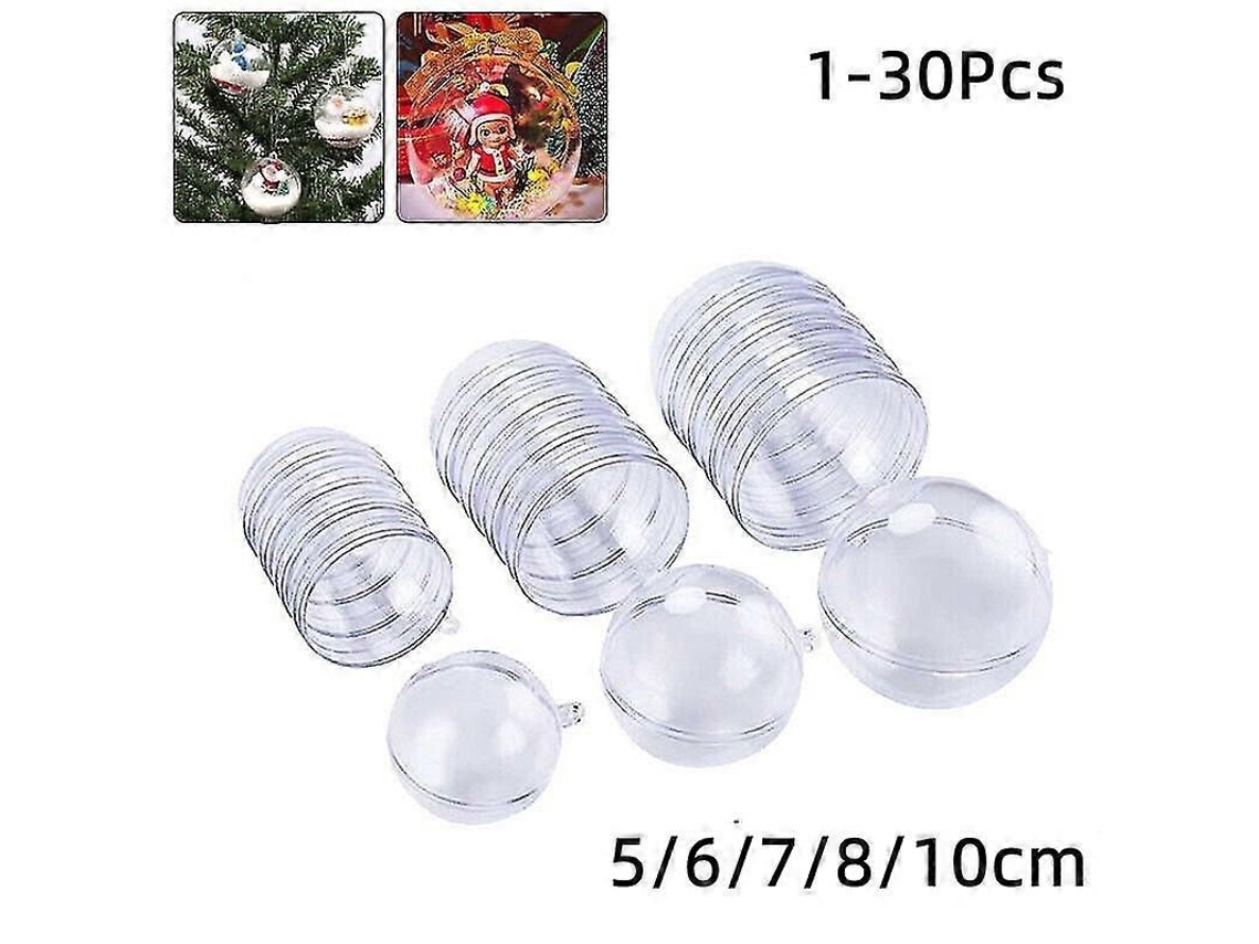 Bolas De Natal Transparentes Para Árvore, Decorativas E Reutilizáveis