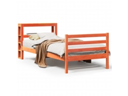Cama Sem Colchão 75x190 cm Madeira de Pinho Maciça Castanho mel MAISON EXCLUSIVE