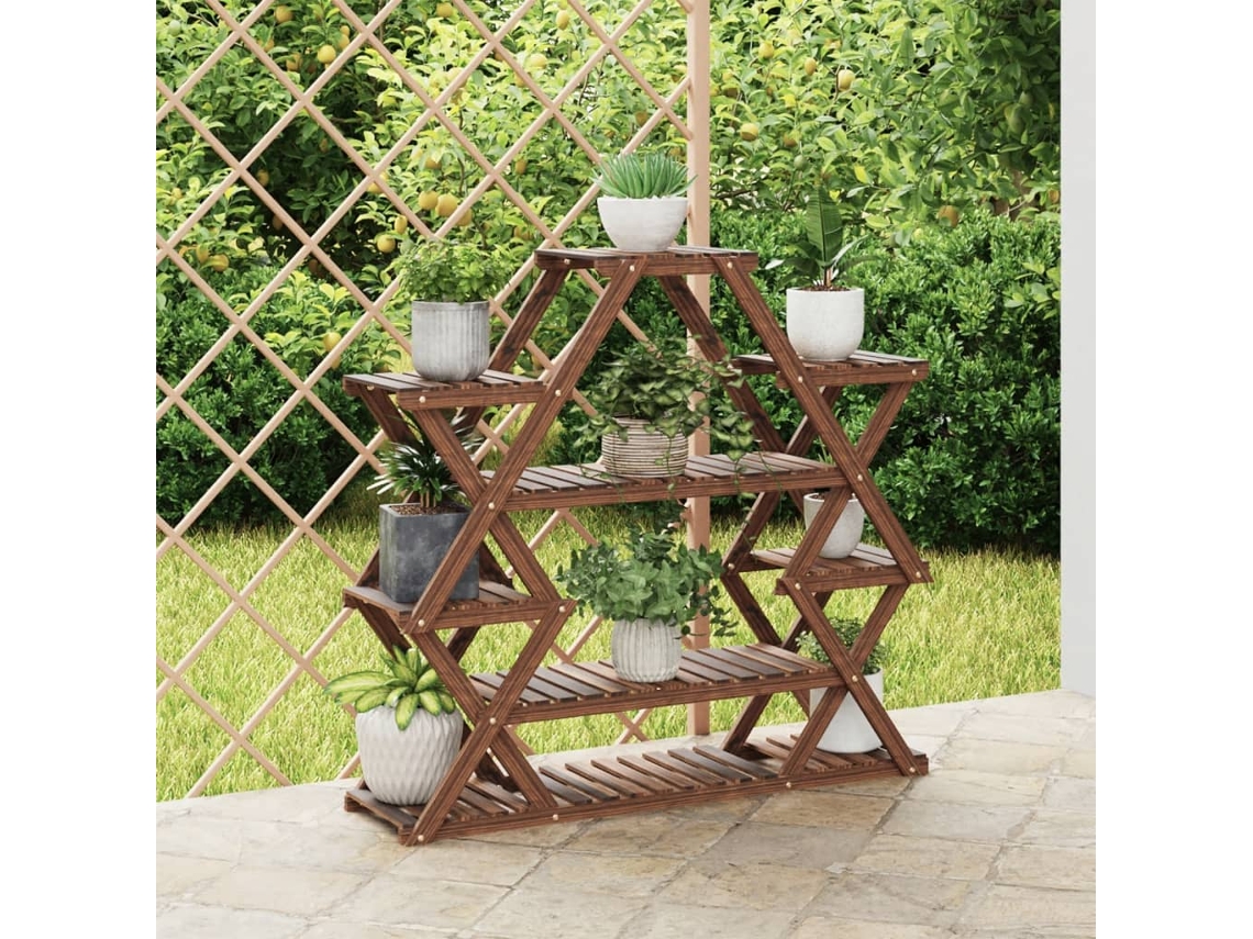 Vidaxl Suporte De Plantas 110x25x105 Cm Madeira De Abeto Maciça