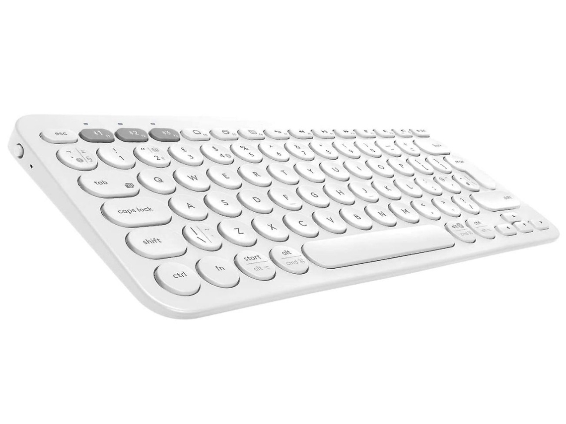 Teclado Bluetooth Yizhood K380 Easy Switch 3 Dispositivos Branco