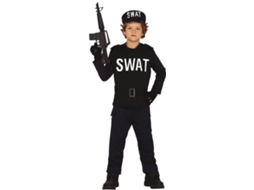 Fato de Menino DISFRAZZES Agente Swat (Tam: 10 a 12 Anos)