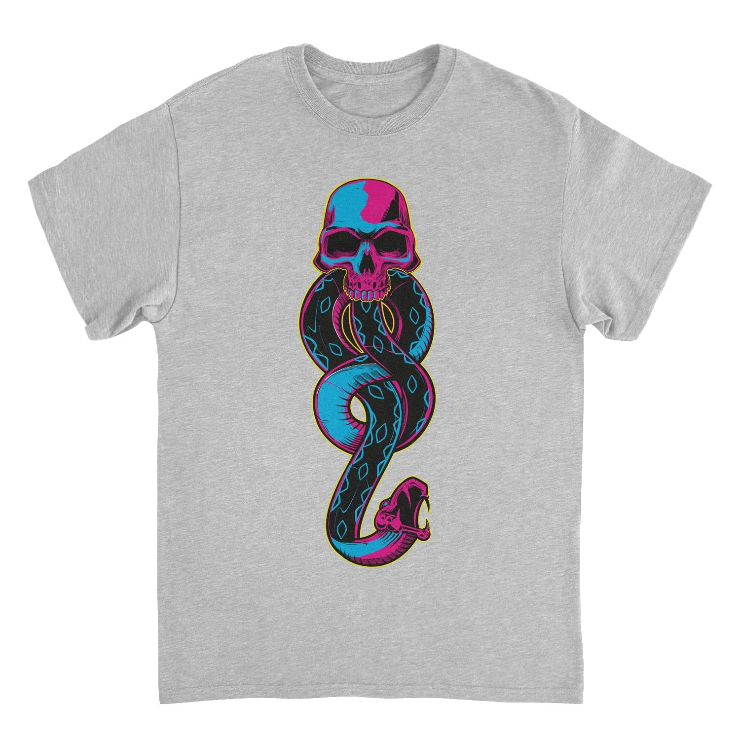 Unisex Adult T-shirt Rockinstone Harry Potter Voldemort Dark Mark Sport Greysizes