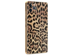 Capa Tkdaddy Para Iphone 11 Pro Com Estampa De Leopardo, Couro Sintético Revestido, Pc Tpu Galvanizado