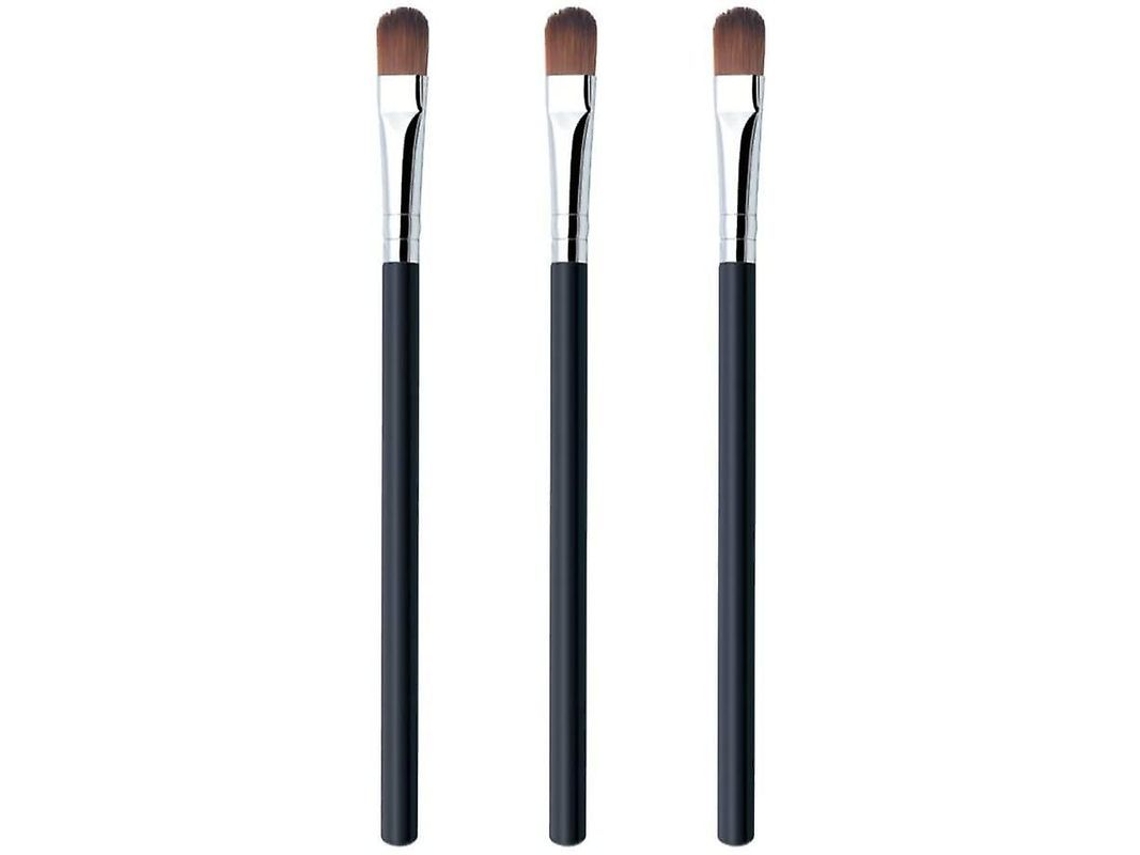 3 Pincéis de Sombras com Cabelos Sintéticos Macios, Aplicador e Misturador Profissional