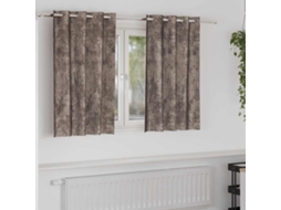Vidaxl Cortinas De Veludo 2 Pcs Cappuccino 140 X 140 Cm Veludo