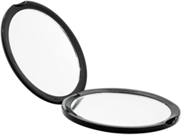 Espelho De Maquiagem Dobrável Com Aumento De 10x, Pequeno, Portátil, Preto, Compacto, Ideal Para Mulheres E Viagens.