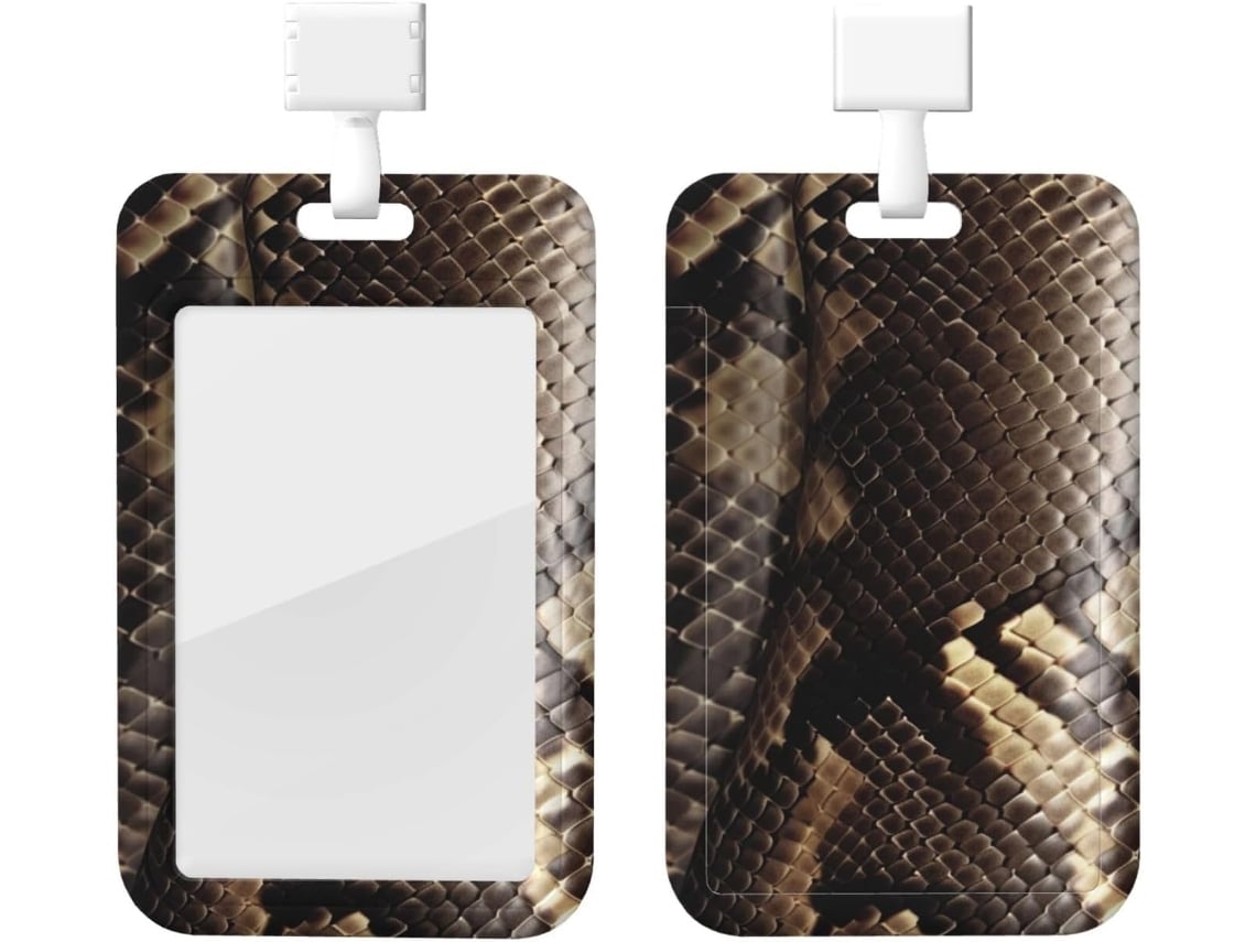 Porta Crachá Com Estampa De Cobra E Cordão, Estojo De Plástico Impermeável Crachá, Capa Protetora Enfermeiros