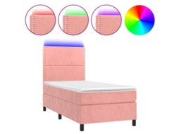 Box Spring Bed, Box Spring Beds Vidaxl Cor-de-rosa Veludo (90 X 200 Cm)