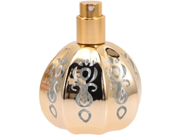 Nuobesty Frasco De Perfume De Vidro 50ml, Recarregável, Com Spray Fino E Bomba Dosadora, Estampa Dourada