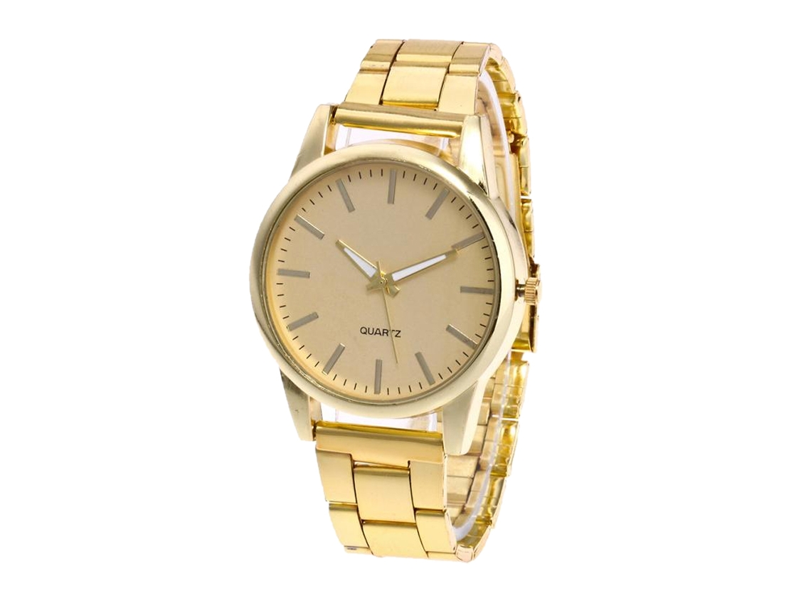 Relógio Analógico de Quartzo com Pulseira de Aço, Estilo Elegante, Resistente, para Homens e Mulheres