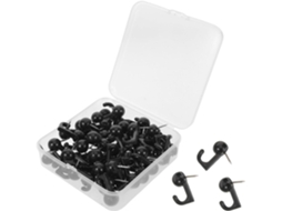 Coheali 100-tachinhas De Pvc Pretas Para Pendurar Quadros E Murais Cortiça, Design Versátil Para Projetos Diy E Salas De