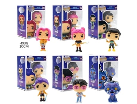 Conjunto De 6 Figuras Decorativas De Caçadoras De Demónios De 10 Cm Em Caixa. Fingerpp1 (4 Polegadas)