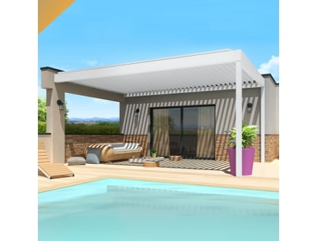 PERGOLA SPINELLE Branco 4,50x6,037 Motorizado com telecomando