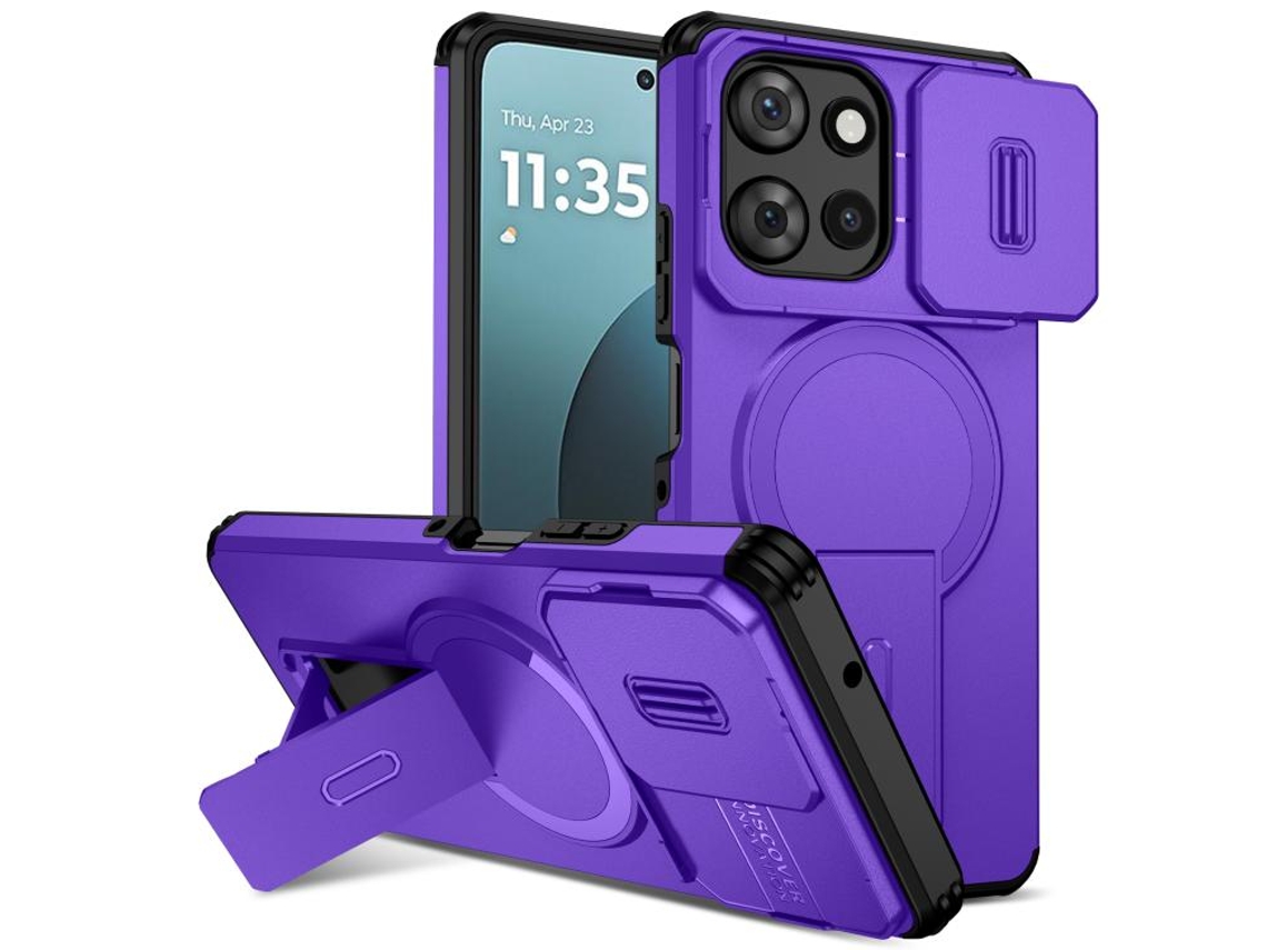 Capa Zruxe Compativel Com Motorola Moto G Play 5g / G Power 2025 (suporte Magsafe - Protecao Deslizante - Roxa)