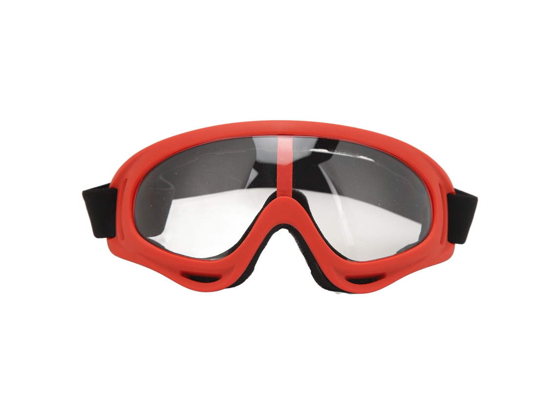 Óculos de Esqui com Lentes Transparentes, Proteção UV e Proteção contra Vento para Homens e Mulheres, Moldura Branca | S/MARCA