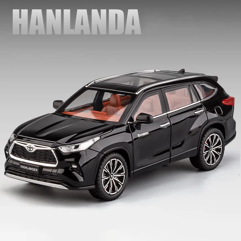 (preto) Miniatura De Carro Em Metal Fundido Na Escala 1:24 Com Efeitos De Som E Luz.