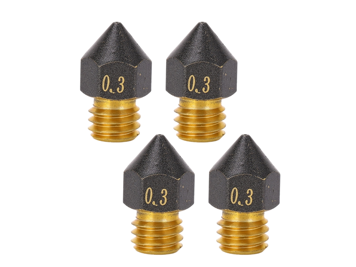 Bicos De Extrusora 3d Cobre Ptfe 0.3mm Alto Fluxo Para Ender-3 Pro