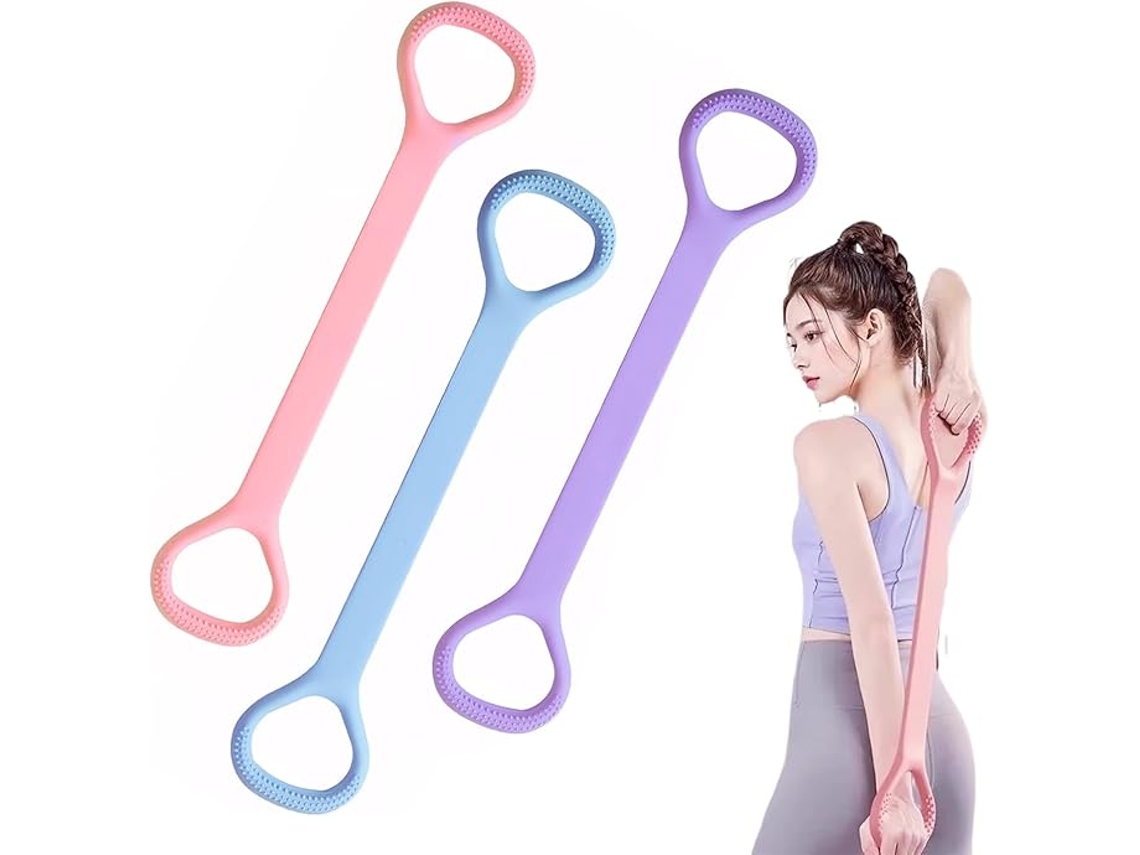 3 Fitas Resistência Figura 8 Ginástica 20 Libras Alongamento Ombro Yoga ZYBLSSBB