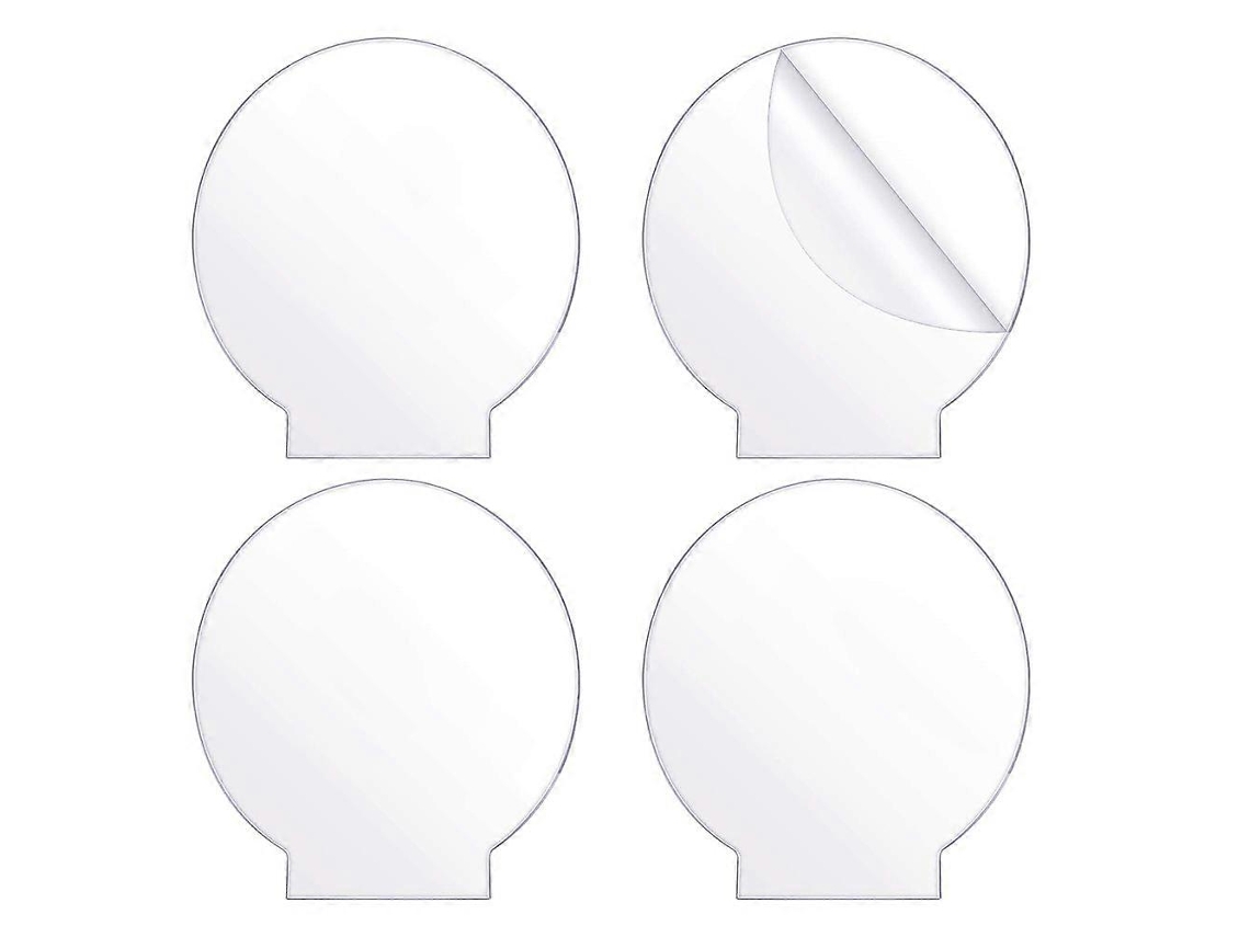 4 peças de folha de acrílico transparente painel redondo placa de acrílico de plástico grosso para base de luz LED, sinal, faça você mesmo Sygo (4 mm)