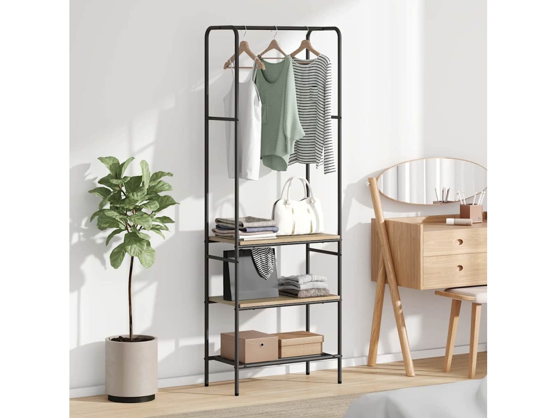 Vidaxl Suporte Para Roupas Carvalho Sonoma 60 X 30 X 171 Cm