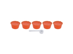 5pcs Cápsula Reutilizável Filtro 50ml com Colher para Dolce Gusto Laranja | S/MARCA