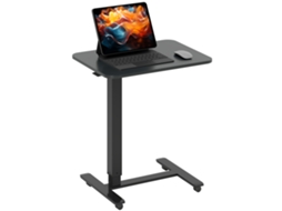 Altura Mesa de Pé ajustável, com 4 Rodas em formato de C, 65x48x70-110 Cm, Preto | S/MARCA