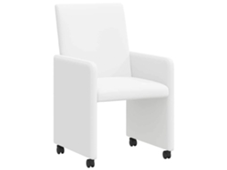 Conjunto 2 Cadeira De Jantar Vidaxl Branco Couro Sintético (57 X 66 X 94 Cm)