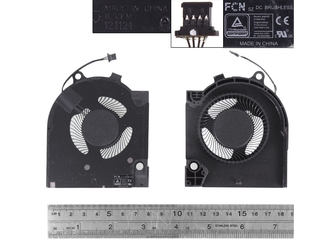 Ventoinha de CPU para laptop Dell G15 5520 GTX3070, compatível com GTX3070