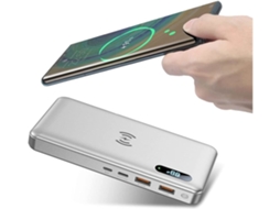 Carregador Wireless Carregamento Rápido Sem Portátil Display Lcd Usb YIZHOOD Branco