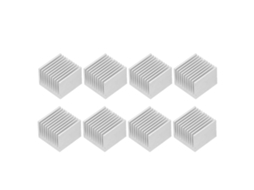 Conjunto de 8 Dissipadores de Calor Alumínio Aletas Resfriamento 40x40x30mm para Eletrônicos Cpu Módulo S/MARCA