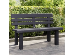 Banco De Jardim 110x52x71 Cm Polipropileno Antracite Dkd Home Decor