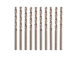 10 Peças de Brocas Hss Cobalto M35 3mm X 61mm para Perfurar Aço Inoxidável, Metal, Madeira e Plástico | S/MARCA
