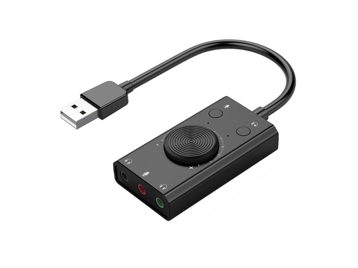 Placa de Som Usb EOOCOO (conversão de Áudio com Volume Ajustável)