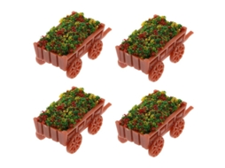 4 Unidades de Canteiro de Flores em Miniatura ALLINLESS