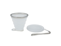 Copo de Água Dobrável 270ml Silicone Alimentar Transparente para Camping Viagem Outdoor