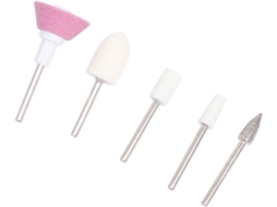 Kit com 5 pontas profissionais para esmalte de unhas, compatíveis com máquinas.