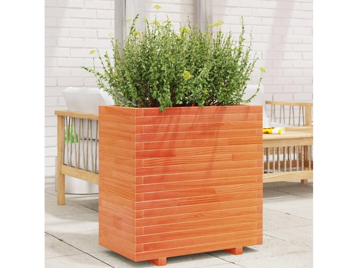 Vidaxl Vaso/floreira De Jardim 70x40x72 Cm Pinho Maciço Castanho Mel
