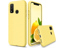 Capa Proteção Antichoque Gel para Huawei P Smart 2020 HONGWE. Silicone Textura Macia Amarelo