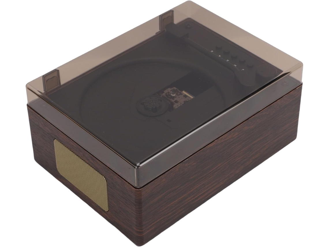 Leitor Cd Portátil Licaevey Com Bluetooth 5.1 E Duas Caixas De Estéreo, De Sem Fio Estilo Vintage Retrô Com