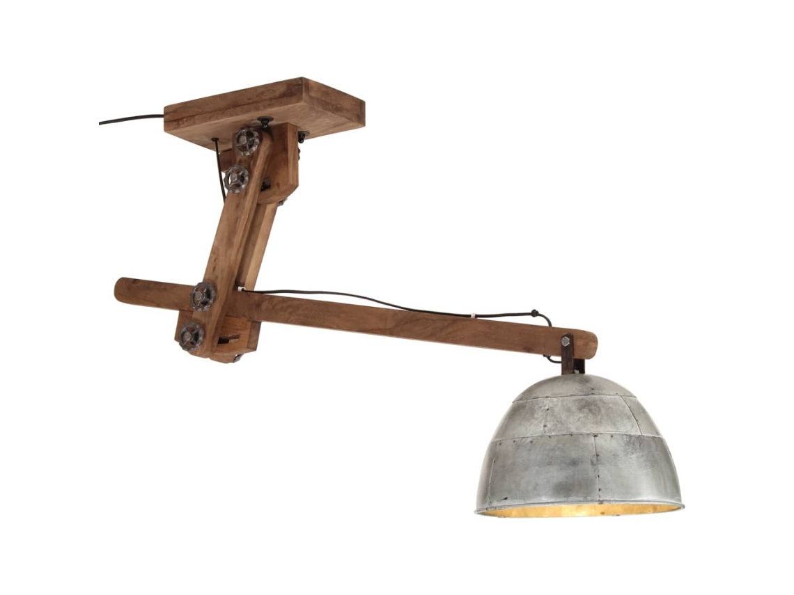 Vidaxl Candeeiro De Teto 25 W 105x30x65-108 Cm E27 Prateado Vintage