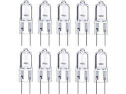 Rebe 10 Peças de Lâmpada Halógena G4 Gy6.35 35w/50w 12v Regulável 2700k Branco Quente para Armários Sob o Teto 35w