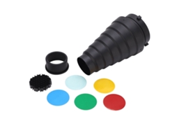 2026 snoot Flash para Fotografía, Kit Snoot Cónico com Montagem Óptica, Acessório de Disparo