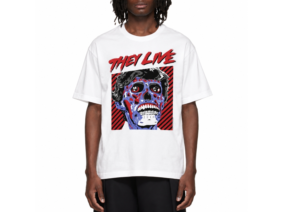 Rockinstone They Live Movie Obey White Adult T-shirt Size:xxxl