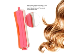2026 6 Varillas de Onda Fría para Cabelo com Borracha Elástica, Rodillos de Cabelo para Ondas e Perm, Ferramenta de Cabeleireiro para Diy