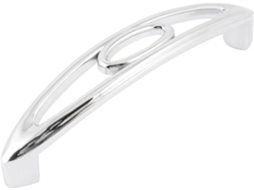 Puxador Metálico Prateado de 11 Cm Comprimento para Porta Quarto, Guarda roupa Ou Armário CHABERLU