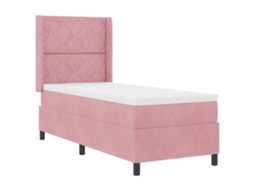 Colchão De Cama Pocket Spring De Veludo Rosa Vidaxl Rosa Veludo (80x200 Cm)