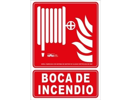 Sinal de boca de incêndio PVC Classe A ATM-SEÑALIZACIÓN