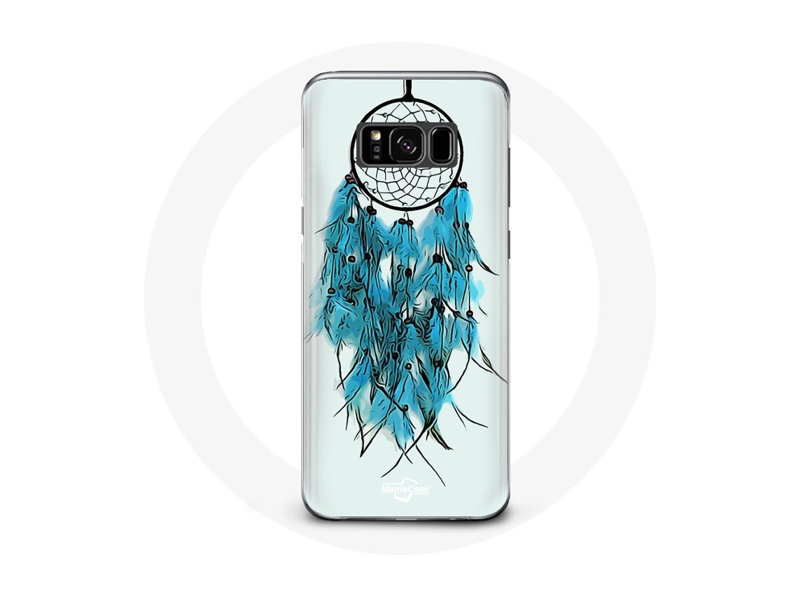 Capa para Samsung Galaxy S8 Apanhador de Sonhos azul Fundo Branco
